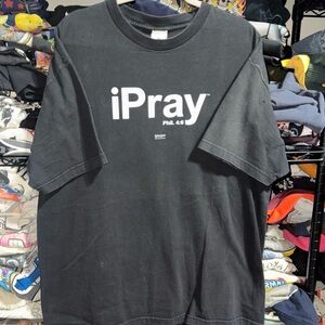 Vintage iPray Apple Jesús Parody Shirt Size Xl